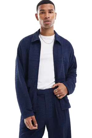 ASOS Chaqueta de vestir extragrande de estilo camionero de tejido texturizado de (parte de un conjunto)