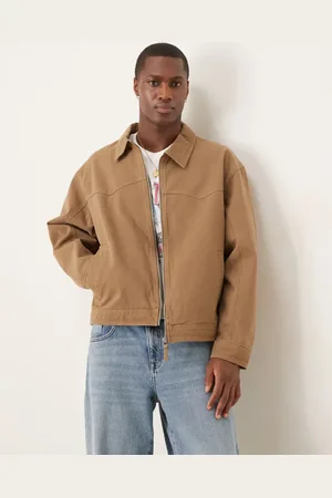 ASOS Chaqueta de entrenador color de corte cuadrado extragrande de -Marrón