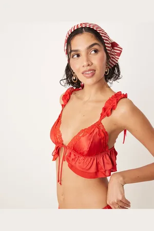 For Love & Lemons Bralette con volantes de encaje Butterfly de (parte de un conjunto)
