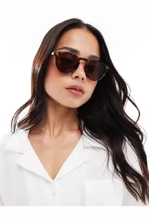 VERO MODA Gafas de sol efecto carey con montura redondeada de -Marrón
