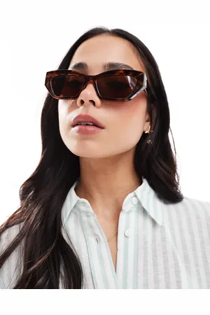 VERO MODA Gafas de sol estilo ojos de gato angulares de carey de -Marrón