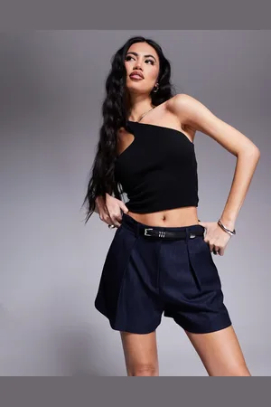 River Island Pantalones cortos de sastre con raya diplomática de