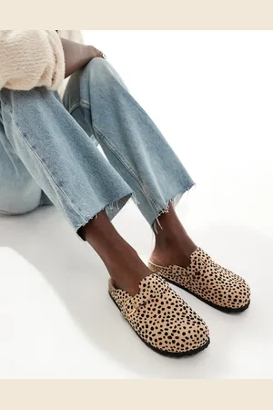 Glamorous Mules con estampado de de -Beis neutro