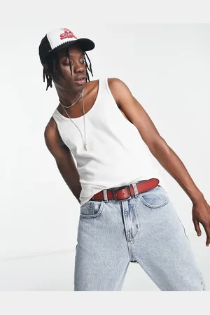ASOS Camiseta sin mangas ajustada de canalé en de