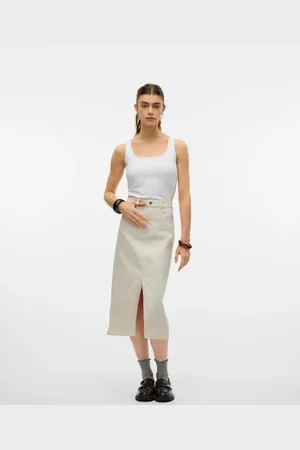 VERO MODA Falda vaquera blanco de -Neutro
