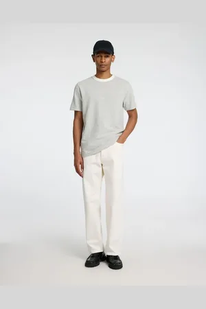 SELECTED Vaqueros blanco garza sueltos de -Gris