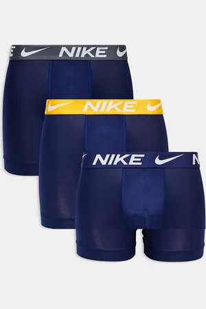 Nike Pack de 3 calzoncillos bóxer azul marino básicos con cinturillas en contraste de microfibra Dri-FIT de