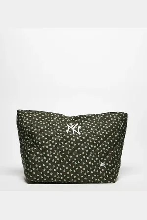 New Era Bolso tote acolchado con estampado floral y logo de los NY Yankees