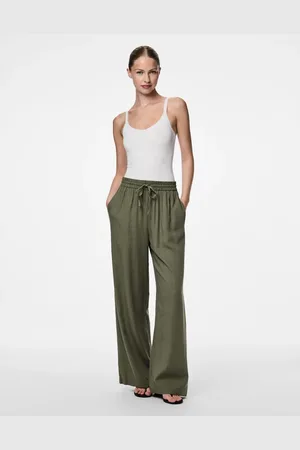 Pieces® Pantalones de pernera ancha de