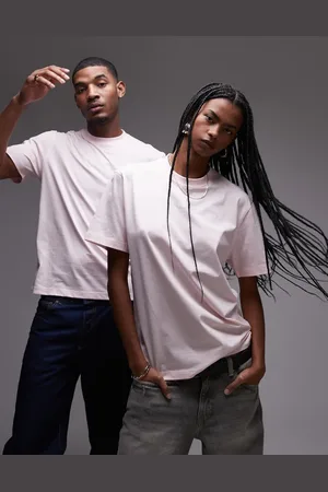 Lacoste Camiseta holgada unisex con logo pequeño estampado en el centro de