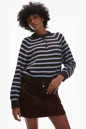 Topshop Jersey a rayas con media tapeta de
