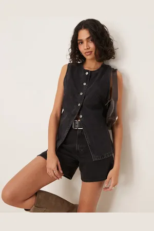 Free People Chaleco vaquero abotonado Aimee de