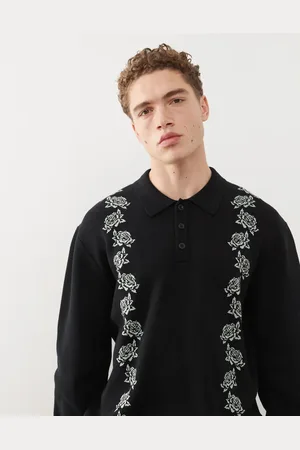 Santa Cruz Polo de manga larga con detalle de rosas de punto de