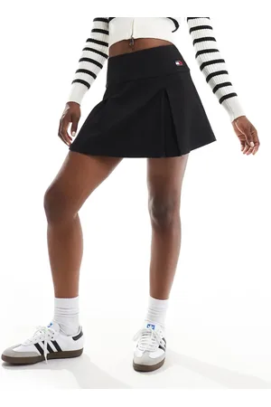 Tommy Hilfiger Minifalda negra plisada de