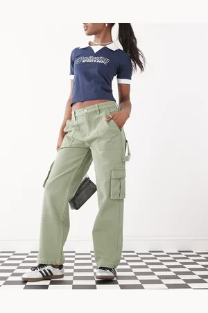Santa Cruz Pantalones caqui claro cargo de pernera recta holgada Workers de