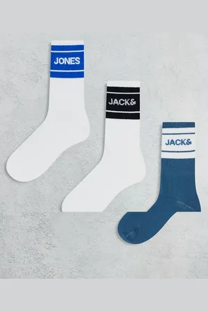 JACK & JONES Pack de 3 pares de calcetines deportivos de varios colores de -Multicolor