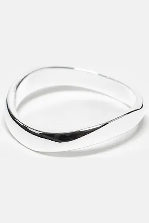 ASOS Anillo de banda de plata de ley de