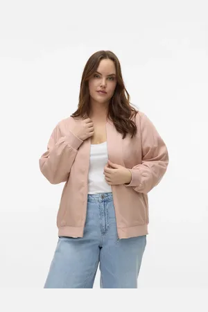 VERO MODA Chaqueta bomber rosa empolvado de