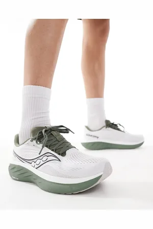 Saucony Zapatillas de deporte blancas y verde oliva para correr Ride 18 de -Multicolor