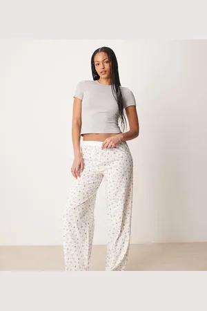 ASOS Pantalones de pijama con estampado de flores y frutas Mix & Match de ASOS DESIGN Tall-Multicolor