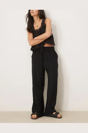 SELECTED Pantalones negros de lino de Femme