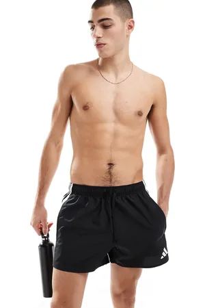 adidas Shorts de baño de 3" negros con 3 rayas de adidas Swimming