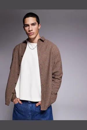 ASOS Camisa a cuadros de tejido efecto lana de