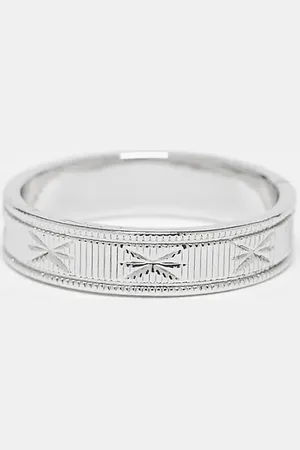 ASOS Anillo de banda con grabado de estrellas de