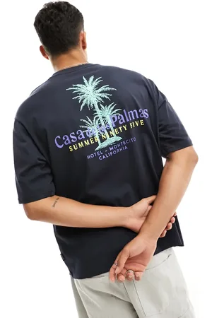 Only & Sons Camiseta negra extragrande con estampado "Case de las Palmas" de -Negro
