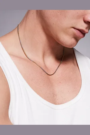 ASOS Collar multicolor de cadena efecto metales variados de acero inoxidable resistente al agua de