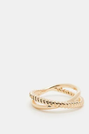 ASOS Anillo de dos hileras entrelazadas de