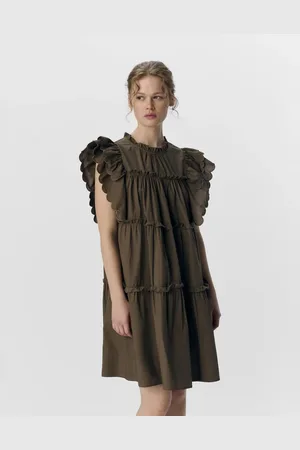 Object Vestido corto marrón morilla de