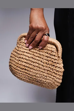 ASOS Clutch hecho a mano de croché con correa bandolera extraíble de -Marrón