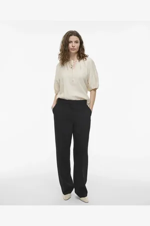 VILA Pantalones negros de