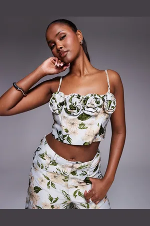 ASOS Top con estampado de jacquard tridimensional de (parte de un conjunto)-Multicolor