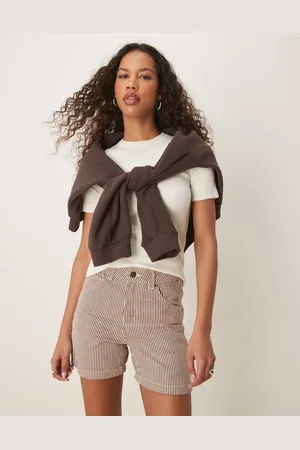 Dickies Pantalones cortos capuchino de estilo carpintero con estampado milrayas de