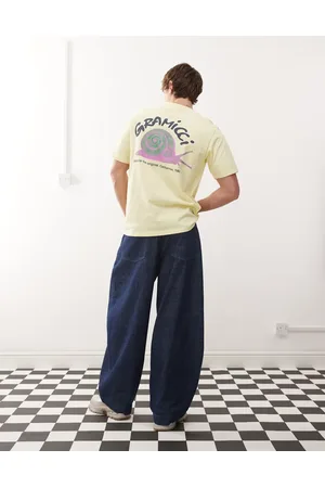 Gramicci Camiseta amarilla con estampado gráfico de caracol de