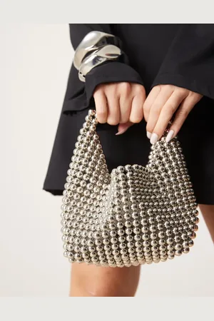 ASOS Bolso de mano con diseño curvado de cuentas de