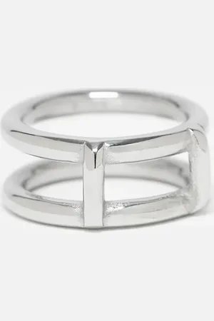 ASOS Anillo envejecido con diseño doble de acero inoxidable resistente al agua de
