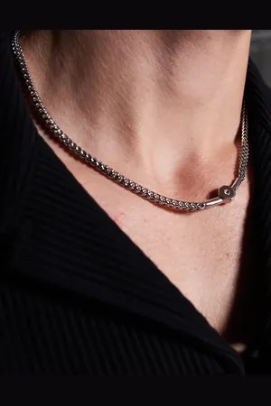 ASOS Collar de cadena con eslabones de acero inoxidable resistente al agua de