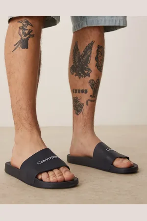 Calvin Klein Sandalias azul marino sin cierres con logo de