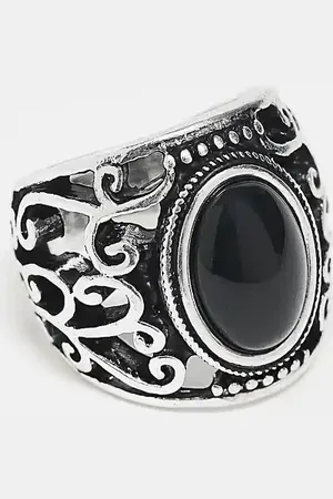 Reclaimed Anillo unisex con diseño calado de