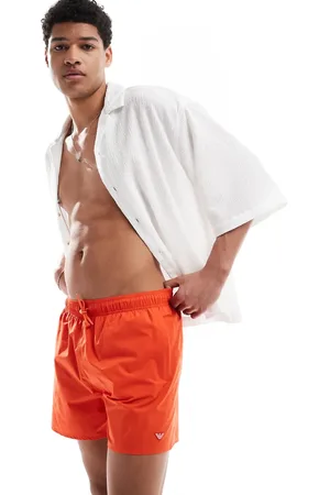 Emporio Armani Shorts de baño negros con logo de