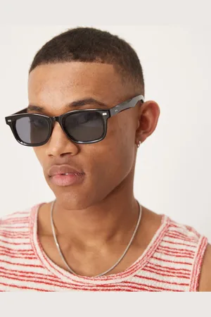 ASOS Gafas de sol retro con montura neutra y lentes ahumadas de