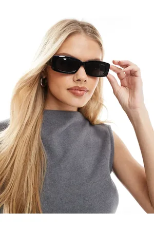 ASOS Gafas de sol negras cuadradas de tamaño medio de