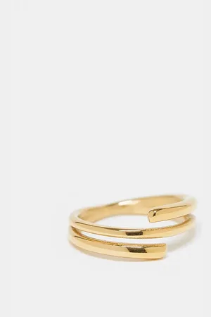 ASOS Anillo con diseño envolvente de acero inoxidable resistente al agua de