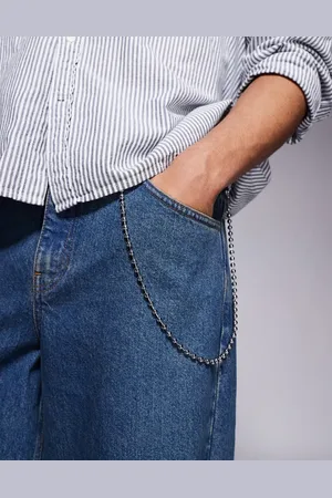 ASOS Cadena plateada para vaqueros con diseño de esferas de
