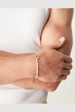 ASOS Pulsera dorada de cuentas con perlas de imitación de