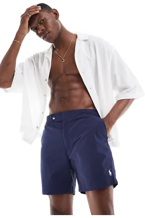 Ralph Lauren Shorts de baño clásicos de largo medio con logo de nailon Icon Lux Monaco de