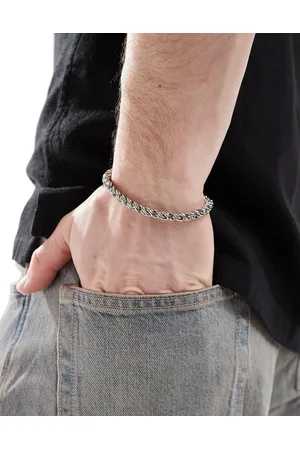 ASOS Pulsera plateada con diseño de cadena retorcida de